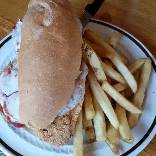 Spicy chicken parm sandwich