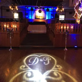 Alpine room dance floor (with special lighting by DJ)