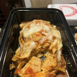 Eggplant Parmigiana, sad looking :(