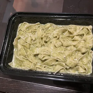 Fettuccine Pesto, hands down the best pesto pasta dish I&apos;ve ever had!