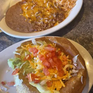 Puffed taco &amp; enchilada dinner