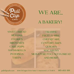 We are a bakery