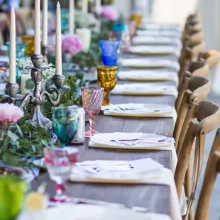 Farm house tables and chairs were perfect!