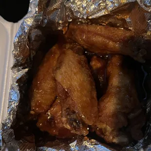 My honey wings with no celery/carrots