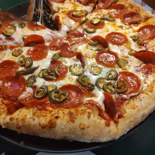 Pepperoni and Jalapeno Pizza
