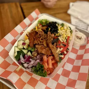Southwest Pulled BBQ Chicken Salad
