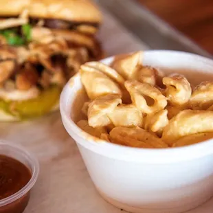 a sandwich and fries