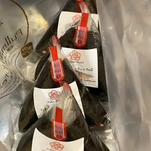 Onigiri: wagyu, and salmon