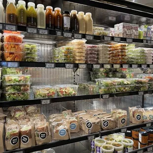 Sandwiches and juices