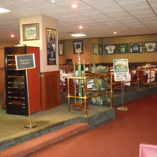 the inside of a restaurant