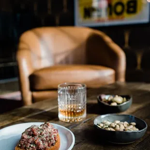 a plate of food on a table