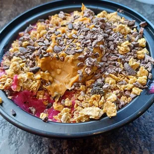 Inside of dragonfruit bowl.