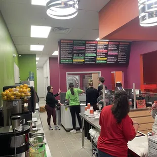 View behind the counter