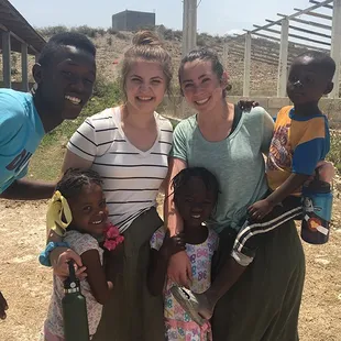 Two of our teens with Mission of Hope in Haiti