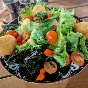 Fried blue cheese salad