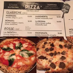 pizza, menu