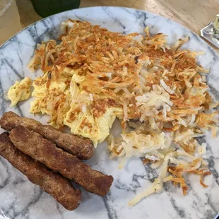 The Grinder Platter with sausage &amp; scrambled eggs