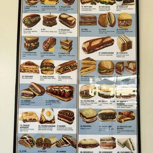 menu, sushi and sashimi