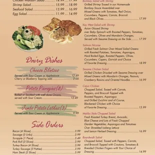 the menu for the pumpernick&apos;s deli