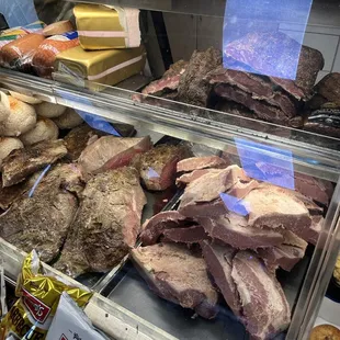 a variety of meats
