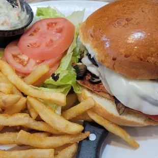 Chicken Portobello mushroom sandwich