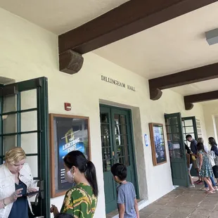 Check in entrance to Dillingham Hall