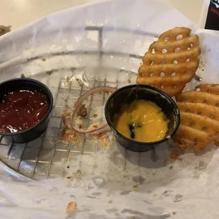 What&apos;s left of the Burnt Cheese! Delicious!