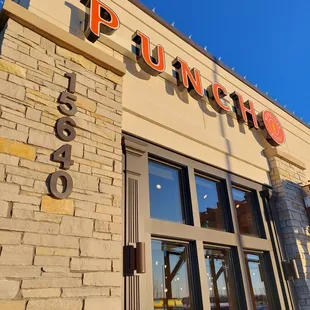 the front of the restaurant