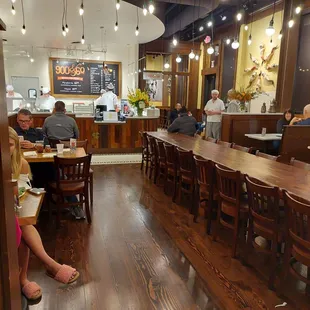 people sitting at tables