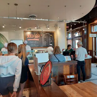 customers at the counter