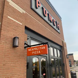 the front of the restaurant