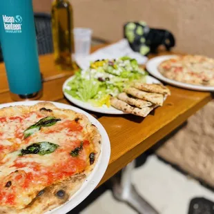 margarita pizza &amp; greco salad