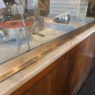 a view of the counter area