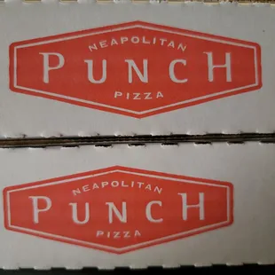 two boxes of punch pizza