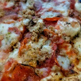 pepperoni, mozzarella, and cheese