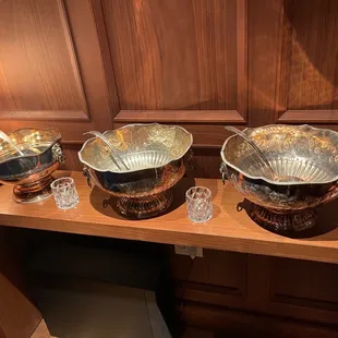 Punch bowls ready to be used