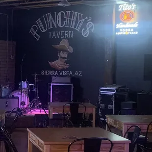 a stage set up for a concert