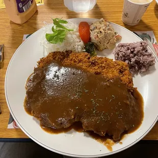 Tonk Pork Katsu with a subtly sweet Korean katsu sauce.