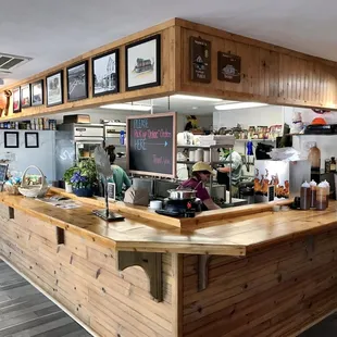 the counter area of the restaurant