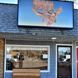 This is the storefront to the restaurant.  Photo taken February 4, 2021.