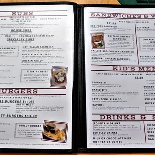 These are the sixth and seventh pages of their menu.  Photo taken August 20, 2022.