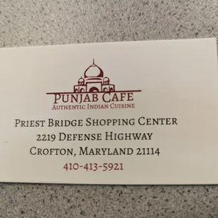 Restaurant Address and Phone