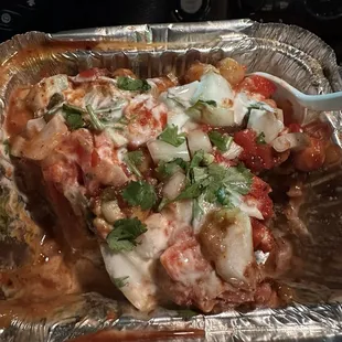 This was a veggie dish served over potatoes and it was truly amazing!