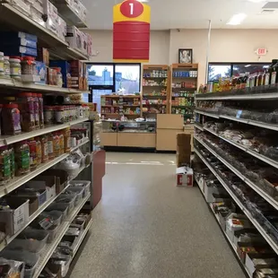 the aisles of a grocery store