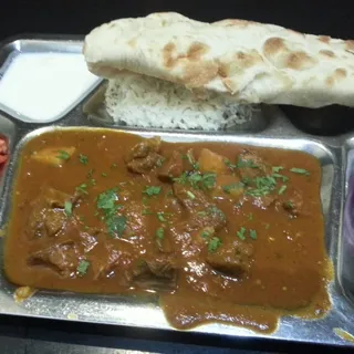 Goat Vindaloo Curry and Nan