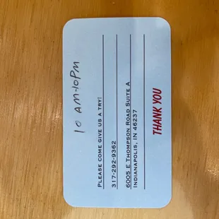 Business card