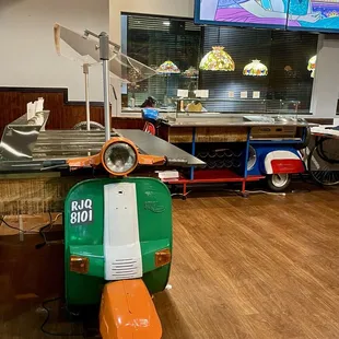 area where they have the buffet &amp; parties