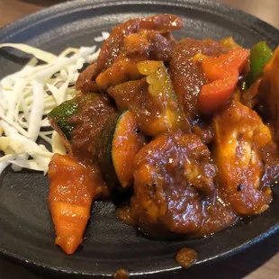 Chilli MIlli Shrimp - there were 4 nicely grilled shrimp tossed in sauce with veggies