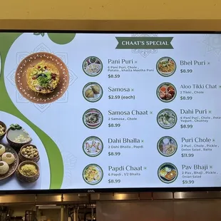 Menu: Chaat