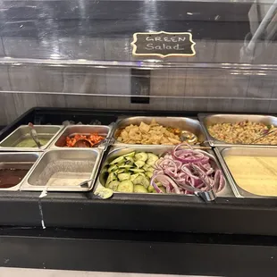 Salad and sauce bar